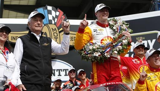 Roger Penske and Josef Newgarden - 107th Running of the Indianapolis 500 Presented By Gainbridge - By: Chris Jones