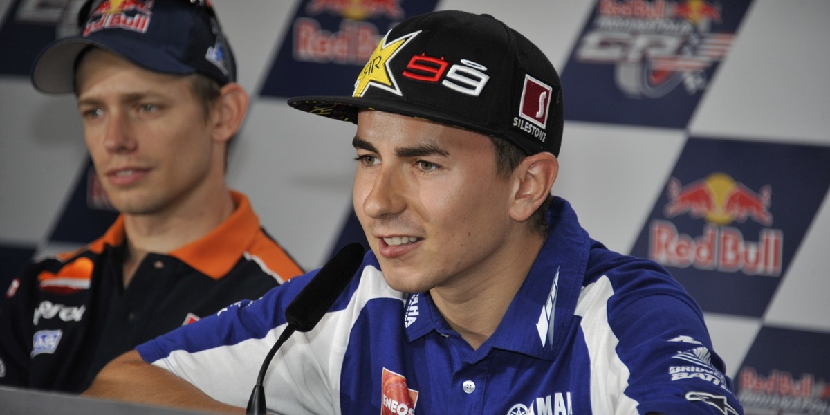 2012 Red Bull Indianapolis GP Press Conference with Casey Stoner, Jorge Lorenzo, Nicky Hayden, Valentino Rossi, Stefan Bradl