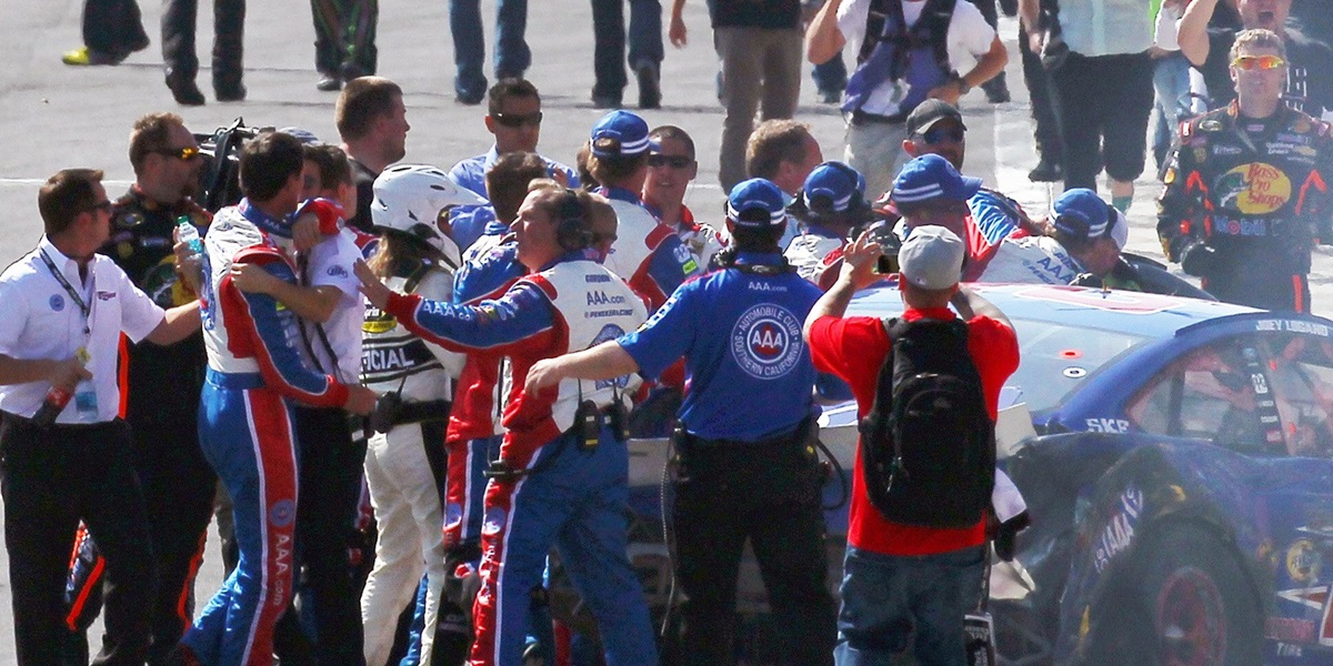 Tempers Boil Over Between Stewart, Logano After Hot Fontana Finish