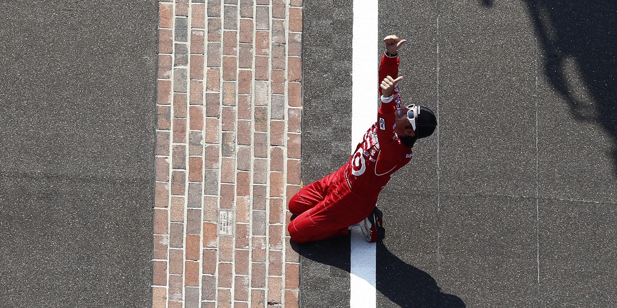 Dario Franchitti after his 3rd Indy 500 victory