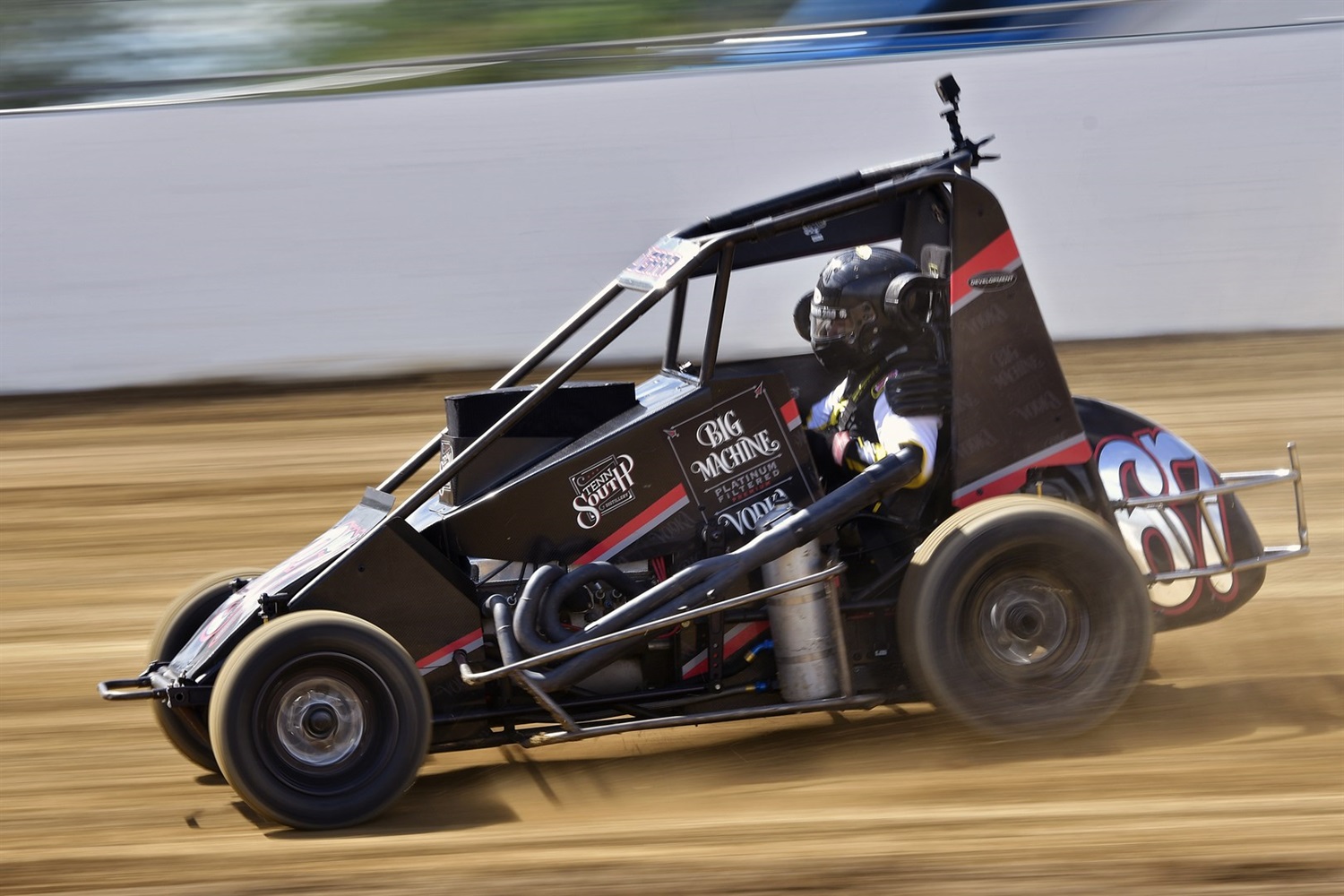 Sara Fisher Drives First Laps on The Dirt Track at IMS Wednesday August 29 2018