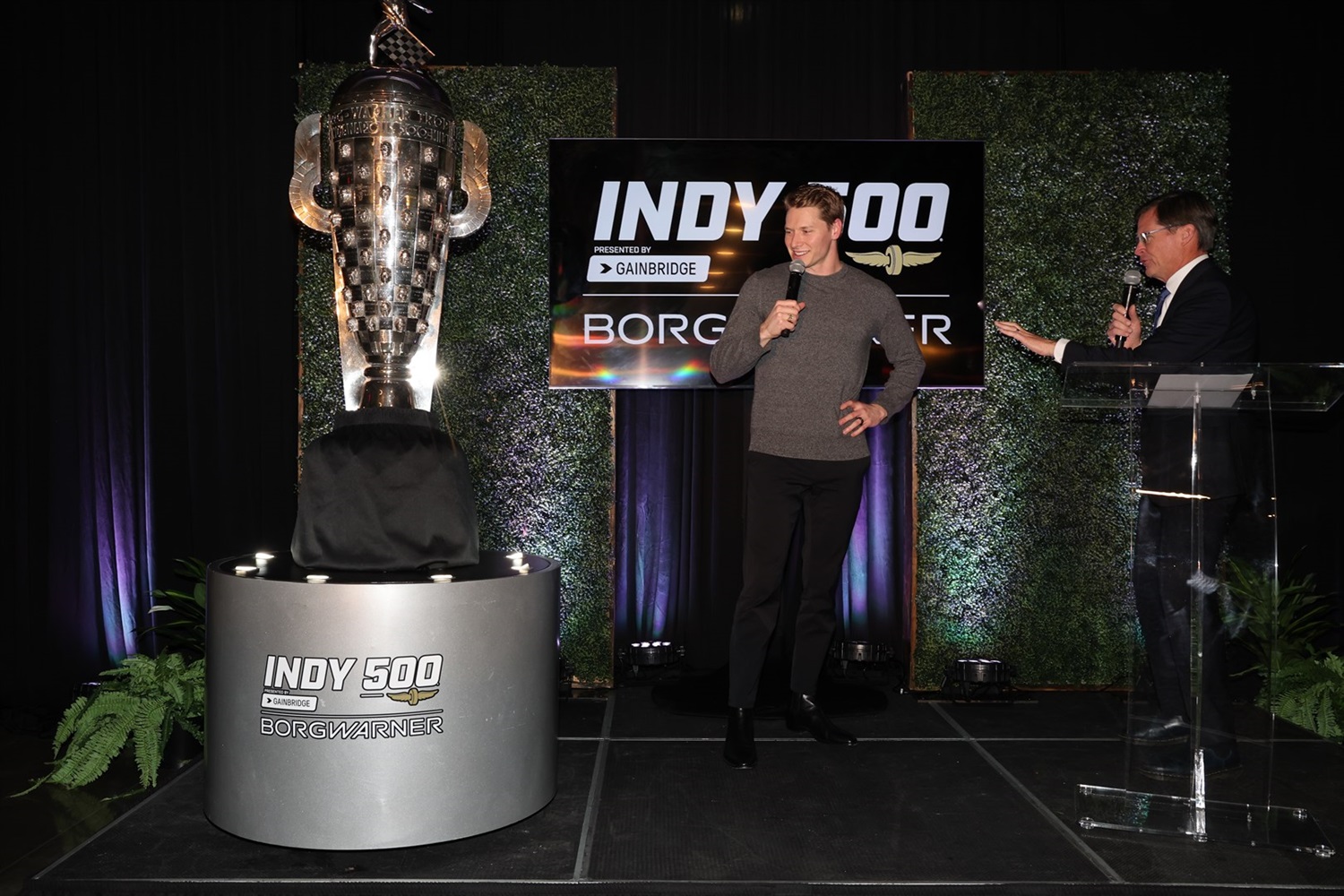 Josef Newgarden Unveils Second Image on Borg-Warner Trophy