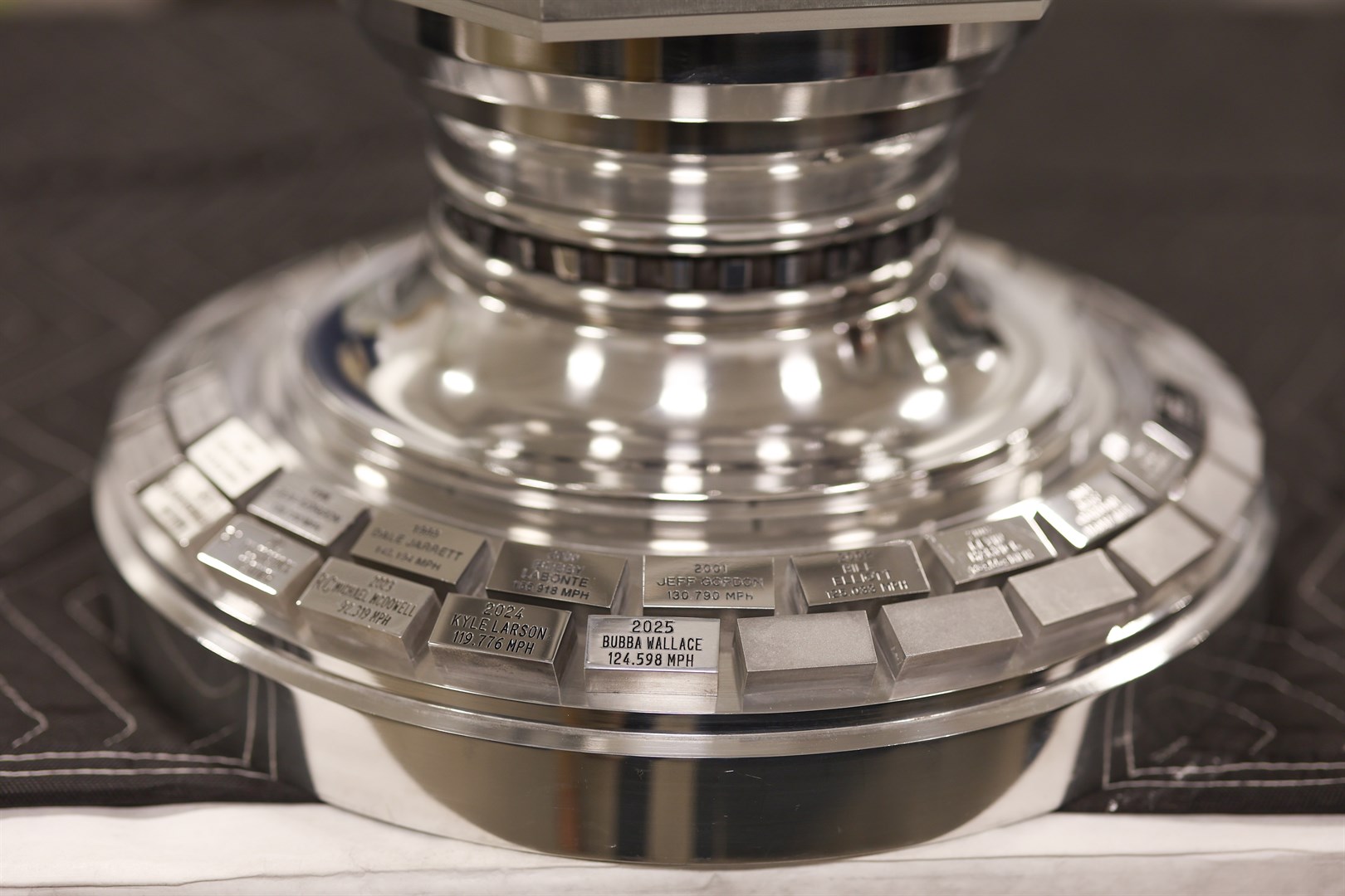 Bubba Wallace's Name Added to Brickyard 400 Trophy