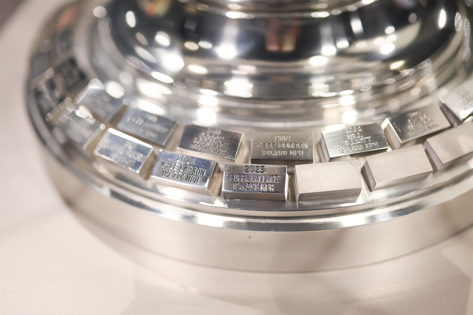Bubba Wallace's Name Added to Brickyard 400 Trophy