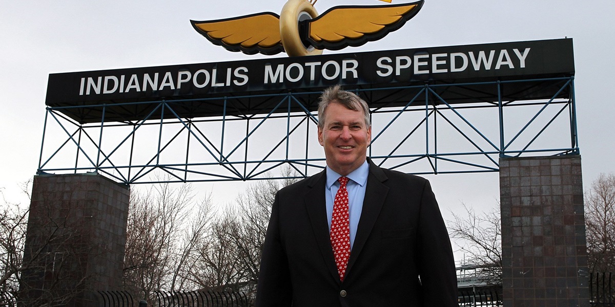 Indianapolis Mayor Ballard Attends Traditional Flag Placing Cermony at IMS
