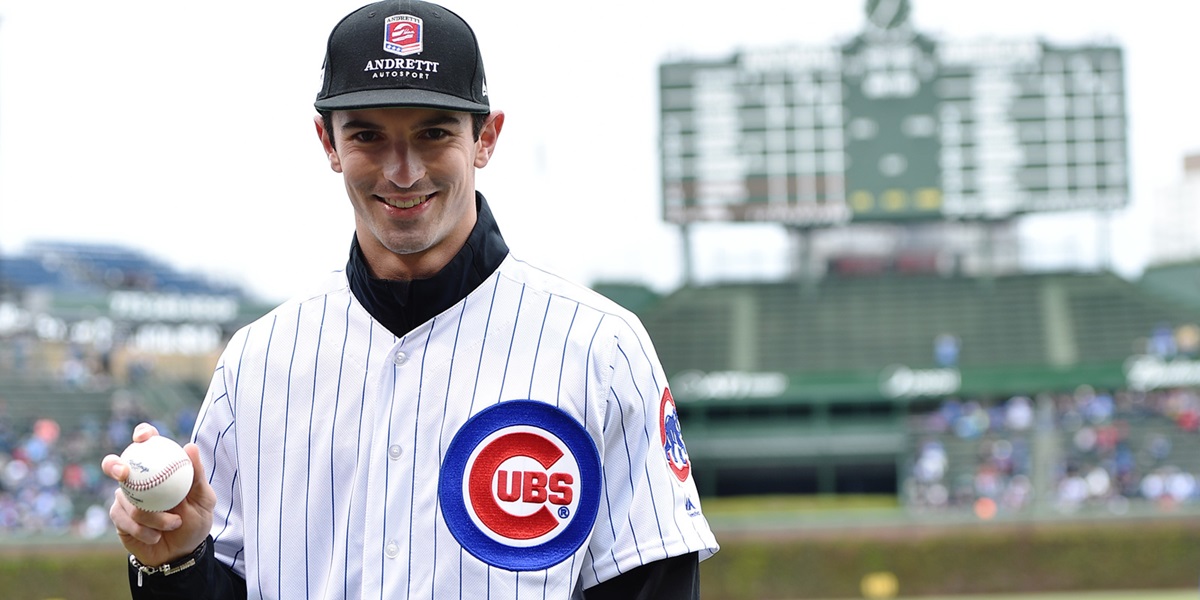 Alexander Rossi with the Chicago Cubs