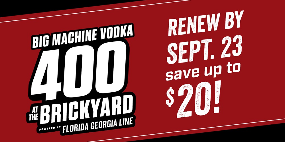 Brickyard 400 Renewal