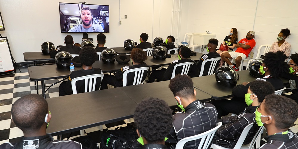 Wallace Energizes, Empowers NXG Youth Racers with Advice at IMS Event