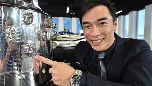 Sato Unveils Image on Borg-Warner Trophy during Online Show at IMS