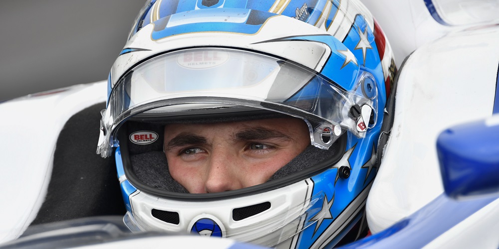 Jarrett Andretti on pit lane at the indianapolis Motor Speedway