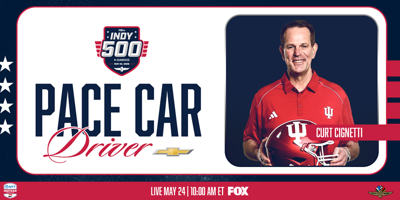 Indiana University Head Football Coach Curt Cignetti To Drive Indy 500 Pace Car