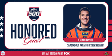 Artemis II Crew Member Jeremy Hansen To Attend 2026 Indianapolis 500 Weekend