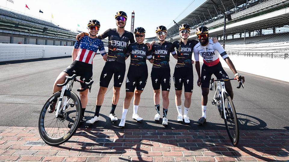 Bikers pose in their biker outfits