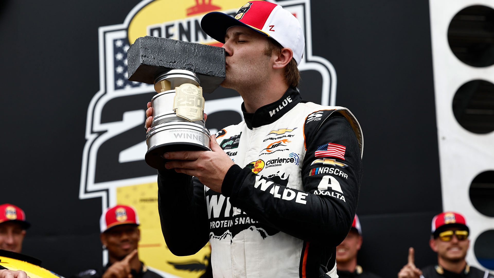 Kvapil celebrates his win