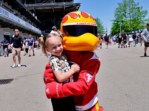 A fan hugs Firehawk