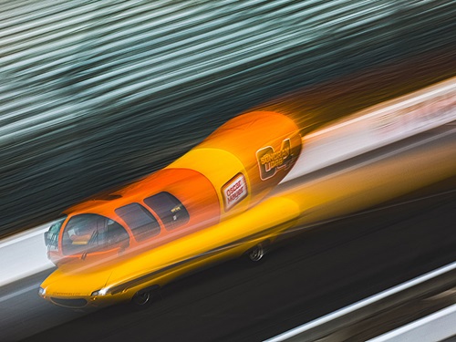 The wienie mobile races at IMS