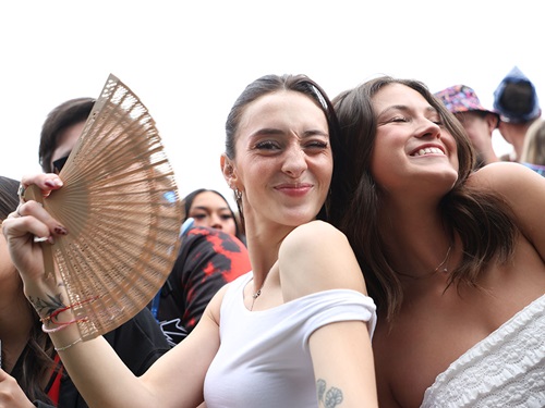 Girls take part in the snake pit