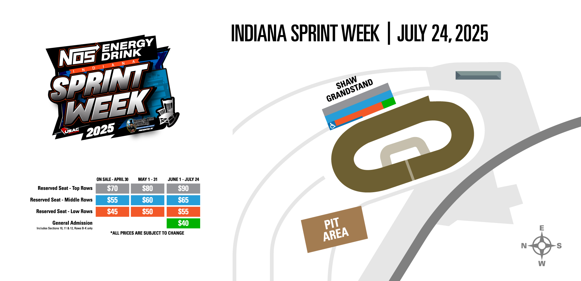 Sprint Week Ticket Price Map