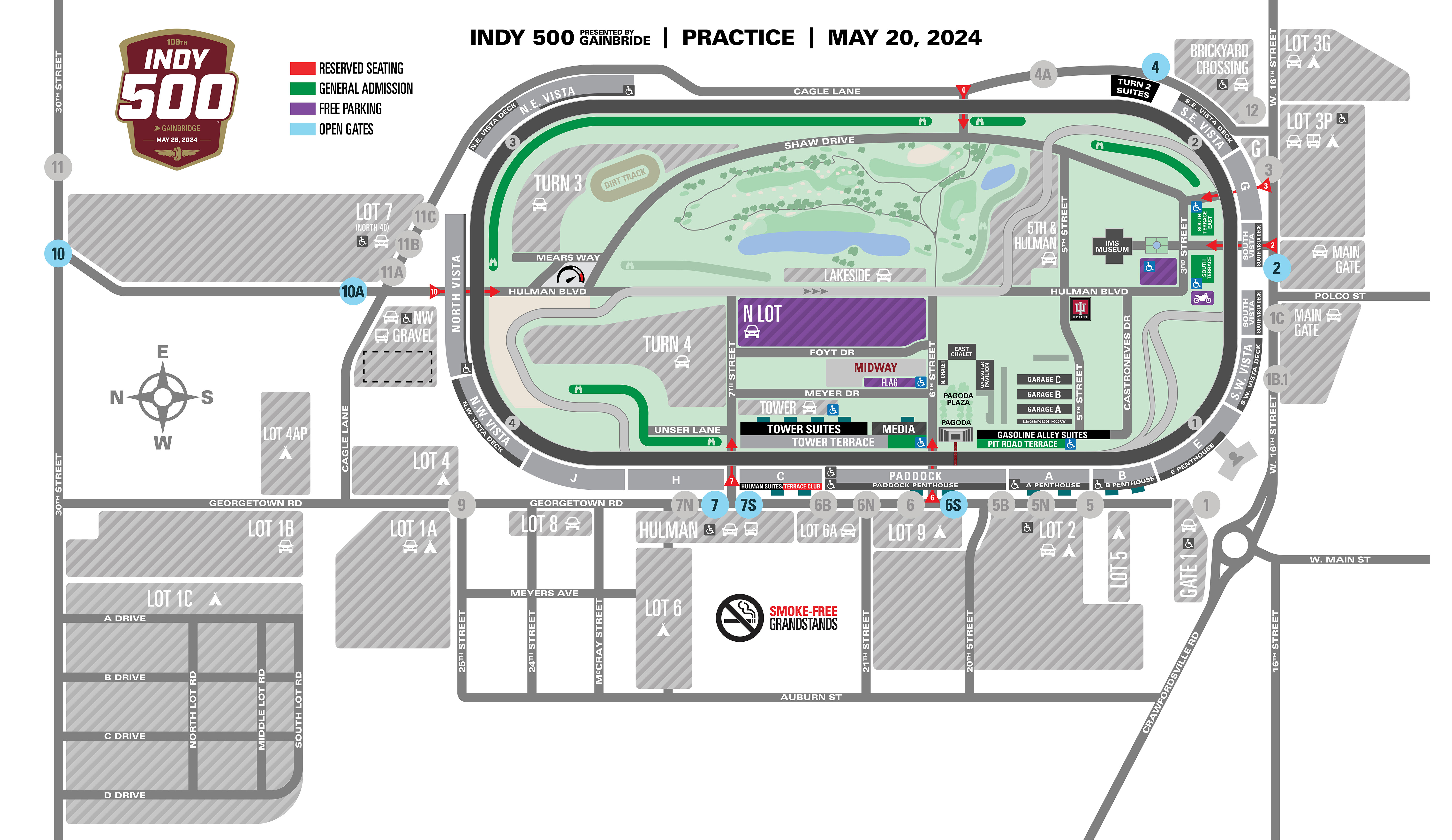 May 22 Practice Parking Map