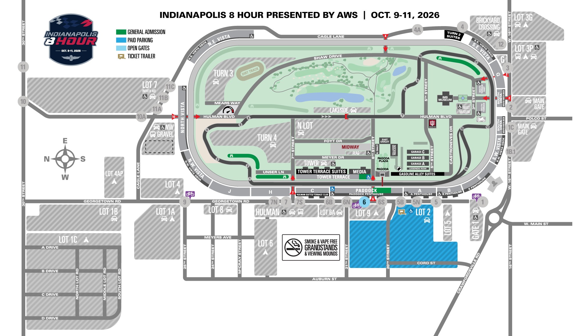 Indianapolis 8 Hour Map