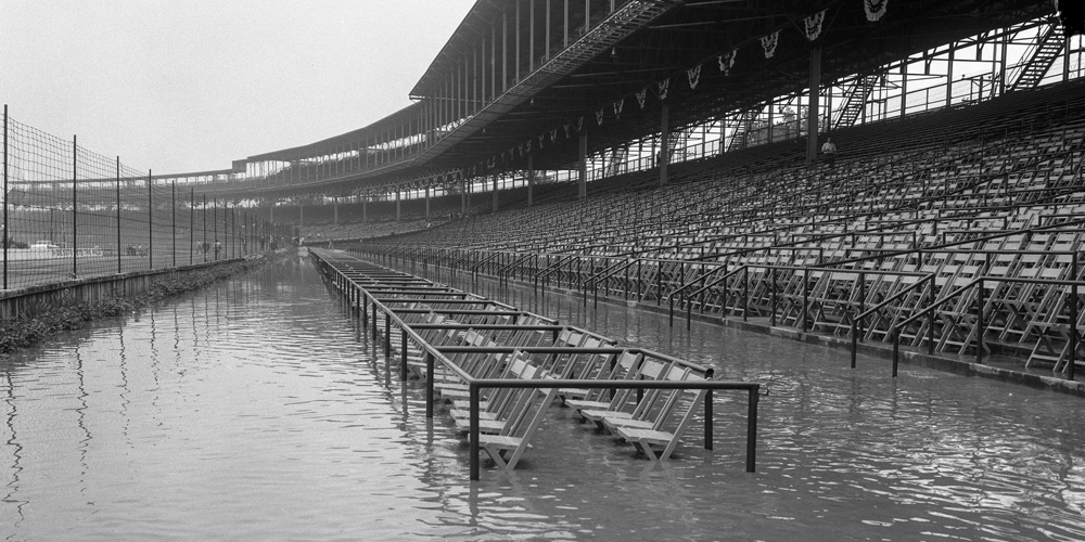 Indianapolis Motor Speedway underwater in 1956